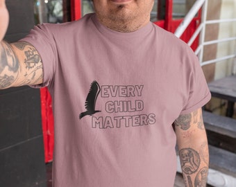 Every Child Matters | Orange Shirt Day | Indigenous Apparel | First Nations | Indigenous made | Short-Sleeve Unisex T-Shirt | Black Font