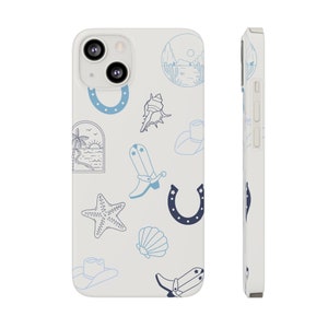 Coastal Cowgirl Slim Phone Case for Iphone, Cute beachy cowboy phone case image 5