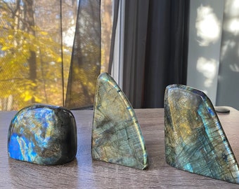Labradorite Freeforms || labradorite | crystal freeform | flashy labradorite | labradorite statement piece | beautiful crystals