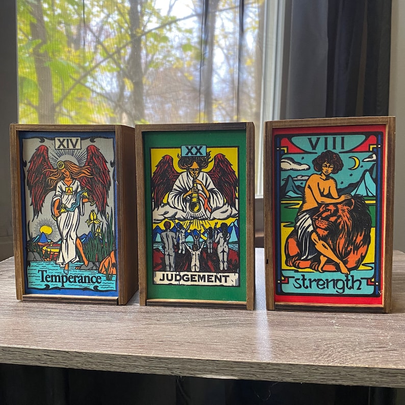 Tarot Pattern Box Painted Tarot Card Boxes || Tarot Box | Trinket Box | Box for Tarot ...