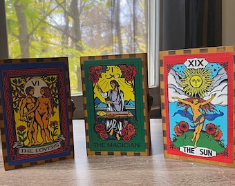 Painted Tarot Card Boxes || tarot box | trinket box | box for tarot cards | witchy trinket box | wooden tarot box | tarot decor
