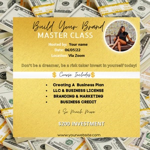 Social Media Flyer, Course Flyer, Zoom Meeting Flyer, Instagram Post, D.I.Y CANVA Template