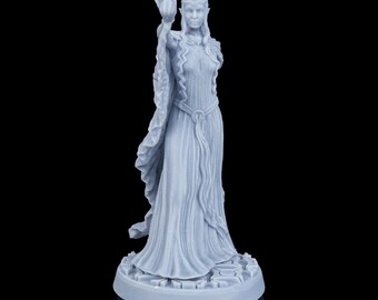 Elven Queen RPG Model w/ base | 32mm and 75mm scale options | D&D Tabletop Miniature