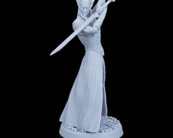 Elven King with Longsword RPG Model w/ base | 32mm and 75mm scale options | D&D Tabletop Miniature