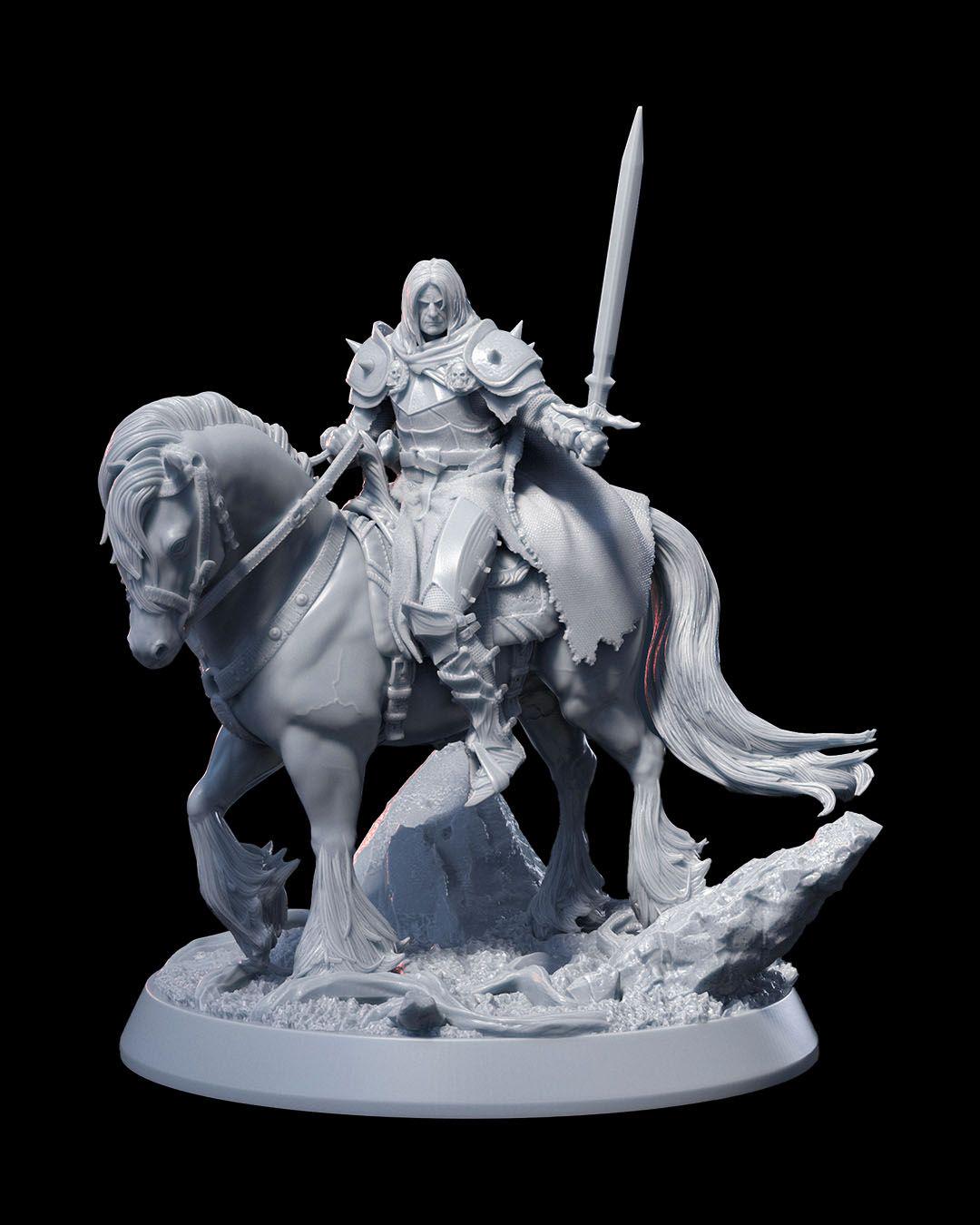 Rpg Math Formulas Mounted Knight RPG Model W/ Base | 32mm and 75mm Scale Options | D&D ...
