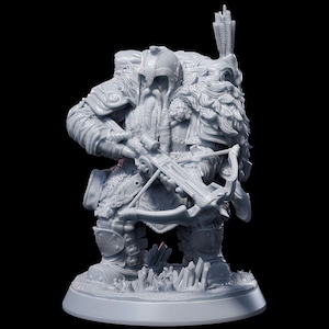Dwarven Adventurer RPG Model w/ base | 32mm and 75mm scale options | D&D Tabletop Miniature