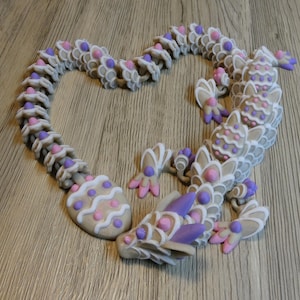 Articulated Easter Cookie Dragon | 3D Printed | Dragon Toy | Great Gift for Kids | Desk Sensory Toy | Bookshelf Decor | Easter Decoration