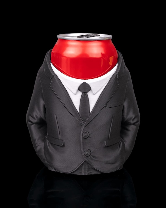 Tuxedo Can Koozie | Funny Formal Beer Holder | 3D Printed PLA Drink Sleeve | Bachelor Party & Groomsmen Gift | Custom Color Options
