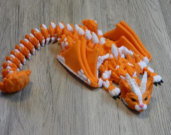 Cat Dragon | 3D Printed | Articulated Dragon Toy | Great Gift for Kids | Desk Sensory Toy | Bookshelf Decor