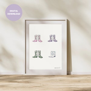 Cowboy Boot Print, Boot Print, Cowgirl Boot Print