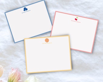 Customizable Fruit Notecard Set: Personalized Stationery