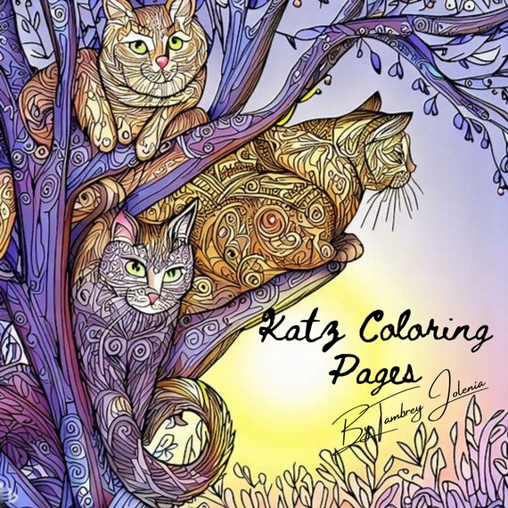 GetUSCart- Land of Cats Sticker + Coloring Book (300+ Stickers & 8