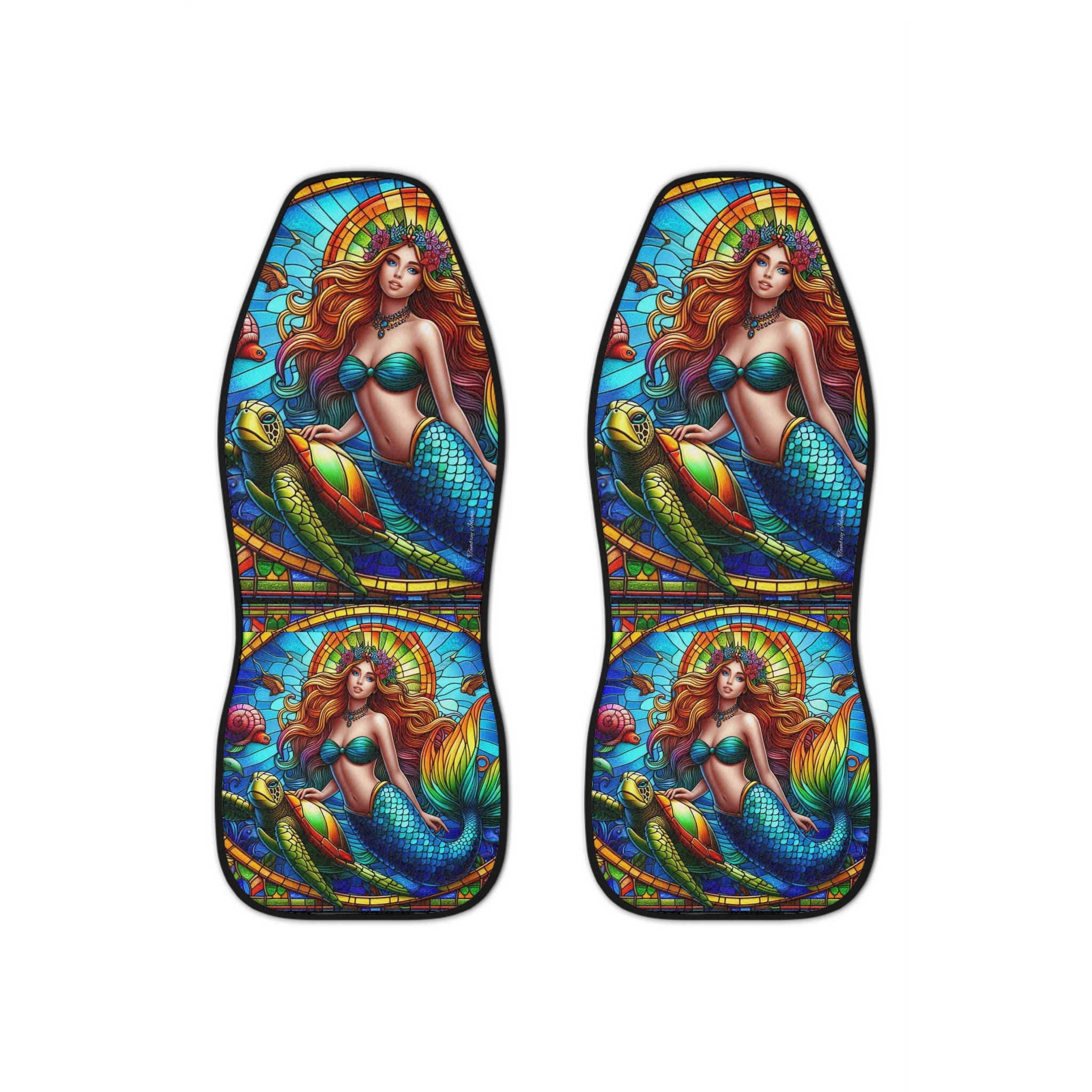 Mermaid Swimming with the Turtles Car Seat Covers
