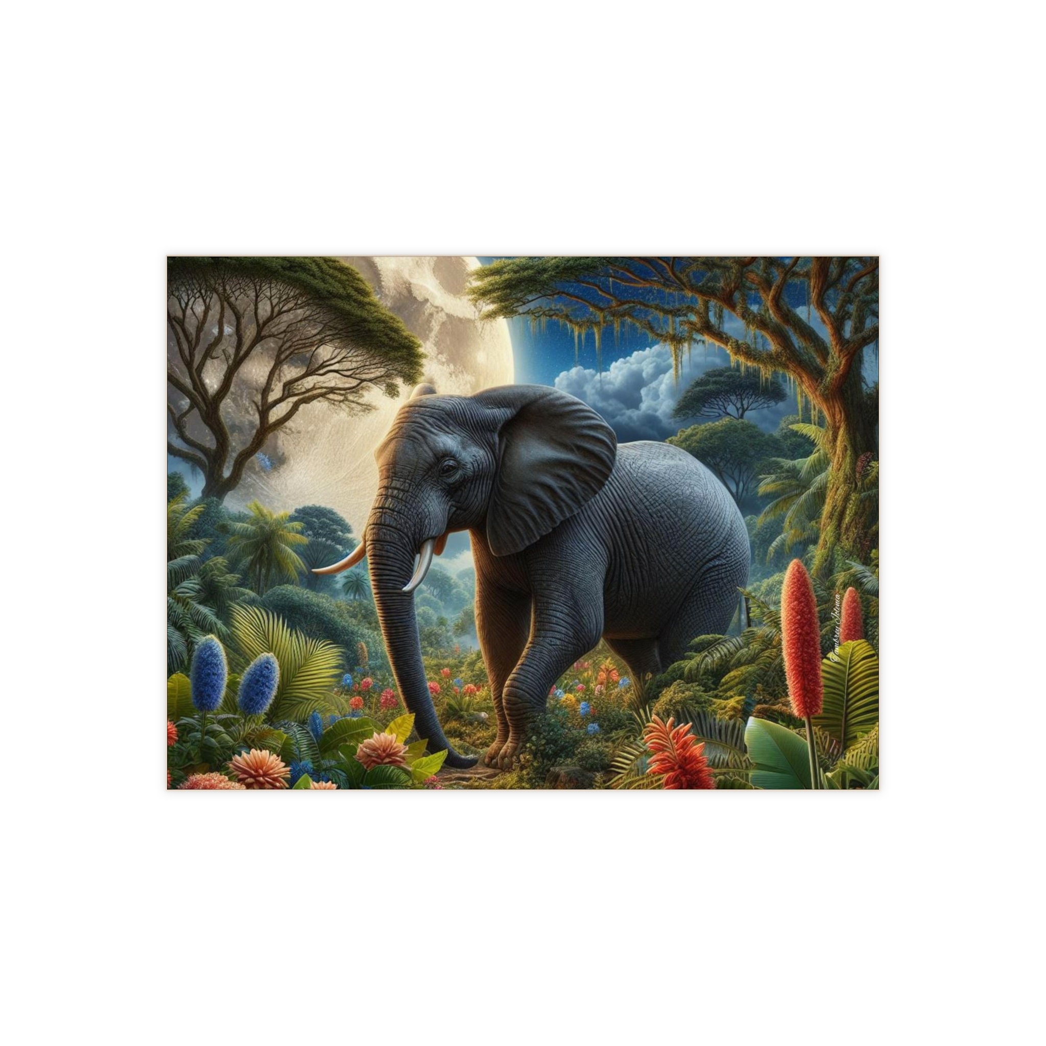 The African Elephant Ceramic Photos Tile, Home Decor