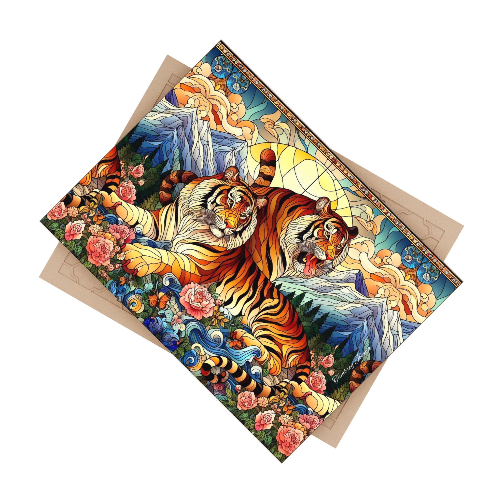 Tigers Ceramic Photos Tile, Home Decor