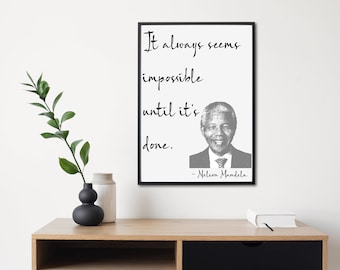 Nelson Mandela Printable Motivational Poster
