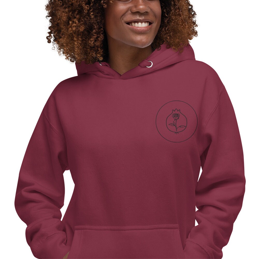 Women s Hoodie Spring Themed Hoodie Pomegranate Hoodie Flower Hoodie Gift for Family Birthday Gift Etsy