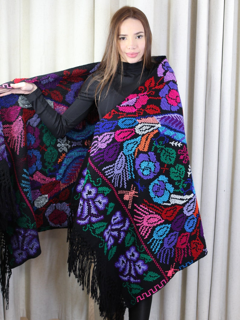 Woven online | Hand-embroidered rebozo