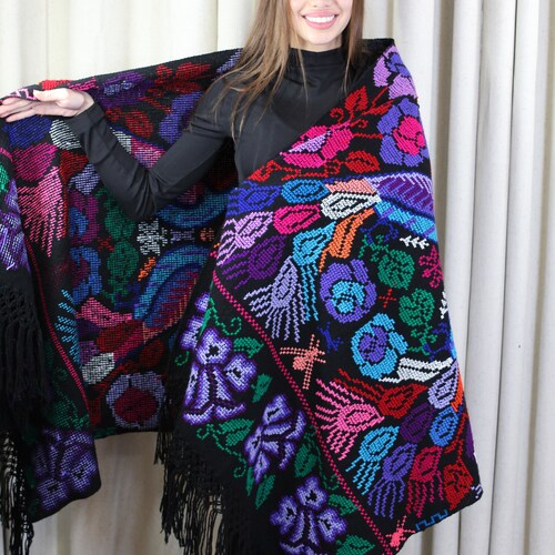 Woven online | Hand-embroidered rebozo