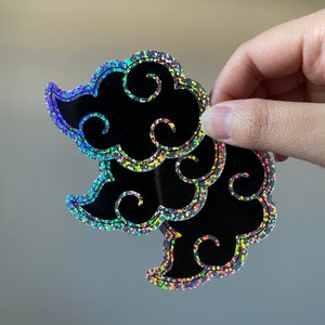 Glitter Black Cloud Sticker