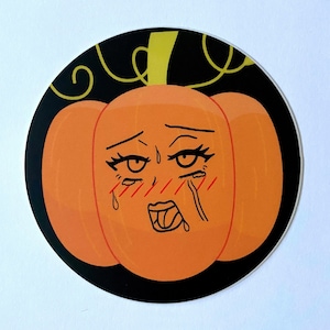 Ahegao Pumpkin Sticker