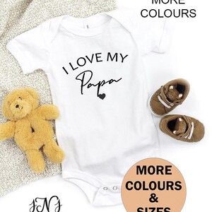 I love my papa bodysuit / Baby bodysuit / Funny onesie/ Baby pregnancy announcement/ Baby shower gift/ reveal bodysuit / BABY SURPRISE