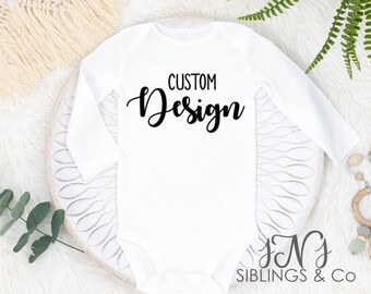 CUSTOM DESIGN bodysuit / Baby bodysuit / funny bodysuit/ baby pregnancy announcement/ Baby shower gift/  Your personalised text