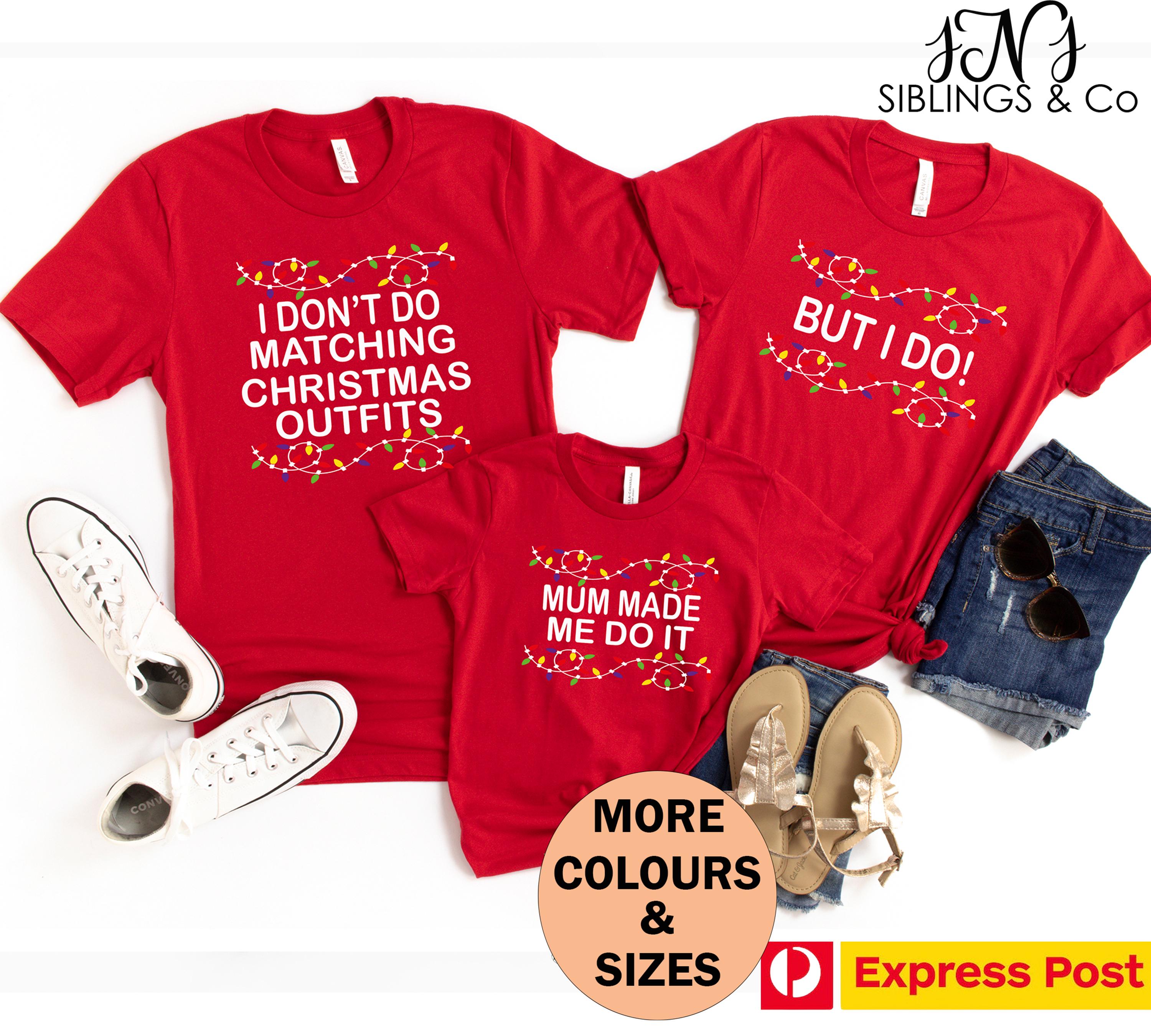 Matching Christmas Shirts Siblings Australia