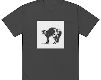 Överdimensionerad blek t-shirt Black Cat
