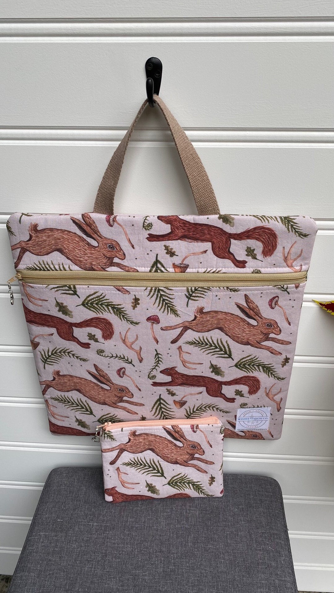 WOODLAND RABBIT Extra Large Stitchery Bag Set Perfect for Your Larger ...