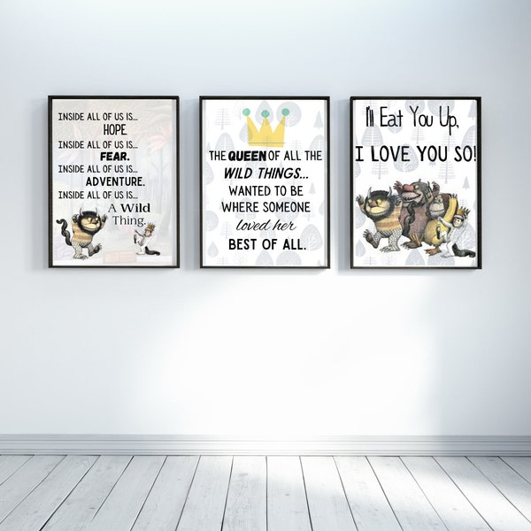 Where the Wild Things Are Wall Art-Nursery Prints-Nursery Wall Art Neutral-Where the Wild Things Are Clip Art-Where the Wild Things Are Baby