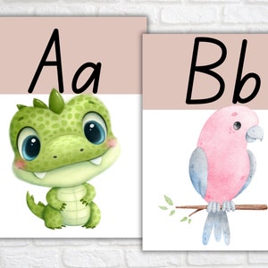 ABC Poster Kids | Preschool Learning Posters | Alphabet Poster | Animal Alphabet Poster | Classroom Alphabet | Classroom Decor Elementary
