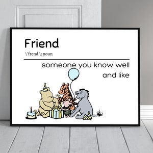 Winnie the Pooh Sign | Winnie the Pooh Nursery | Winnie the Pooh Wall Decal | Winnie the Pooh Print | Definition Print | Horizontal Wall Art