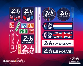 Pack officiel d'autocollants pour ordinateur portable Le Mans | Officiel 24h Le Mans | Championnat du monde d'endurance | Produit officiel ACO