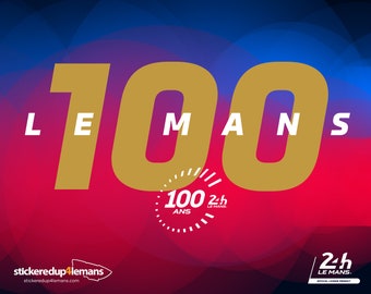 Official Le Mans 24h 100 Le Mans Graphic Sticker | Official 24h Le Mans | World Endurance Championship | ACO Official Product