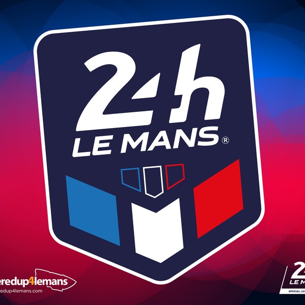 Autocollant officiel du badge Chevron des 24h du Mans - GRAND | Officiel 24h Le Mans | Championnat du monde d'endurance | Produit officiel ACO