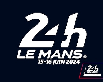 Officiële Le Mans 24h Le Mans & Dates-logosticker | Officiële 24 uur van Le Mans | Wereldkampioenschap Endurance | Officieel ACO-product