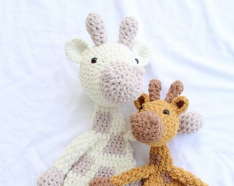 Georgie Giraffe Snuggler, Handmade Giraffe Toy, Giraffe Lovey, Crochet Giraffe Toy, Safari Nursery, Toddler Gift