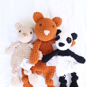 EVER BEAR, Handmade Bear Lovey, Crochet, Bear Stuffed Animal, Panda Bear, Polar Bear, Grizzly Bear, Brown Bear, Black Bear, Bear Nursery image 1