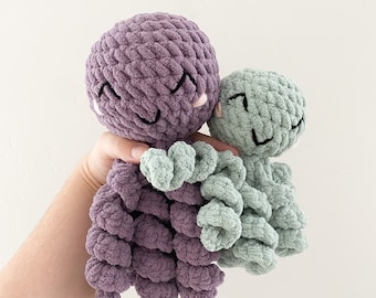 Octopus Crochet Stuffey, Two Sizes, Handmade Octopus Toy, Under the Sea Nursery, Ocean Nursery, Baby Toddler Gift, Stuffed Octopus