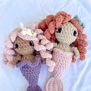 Lollie the Mermaid, Handmade Mermaid Toy, Crochet Mermaid, Custom Mermaid Doll, Mini Mermaid Stuffie, Toddler Toy