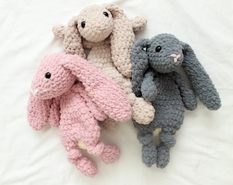 Honey Bunny, Easter Bunny, Handmade Bunny Stuffed Animal, Crochet Bunny, Bunny Snuggler, Bunny Lovey, Woodland Nursery Decor