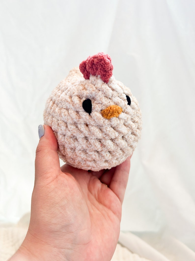 Mabel The Chicken, Crochet Animals, Farmhouse Chicken Decor, Farmhouse Decorations, Farm Nursery, Chicken Toy, Baby and Toddler Gift image 2