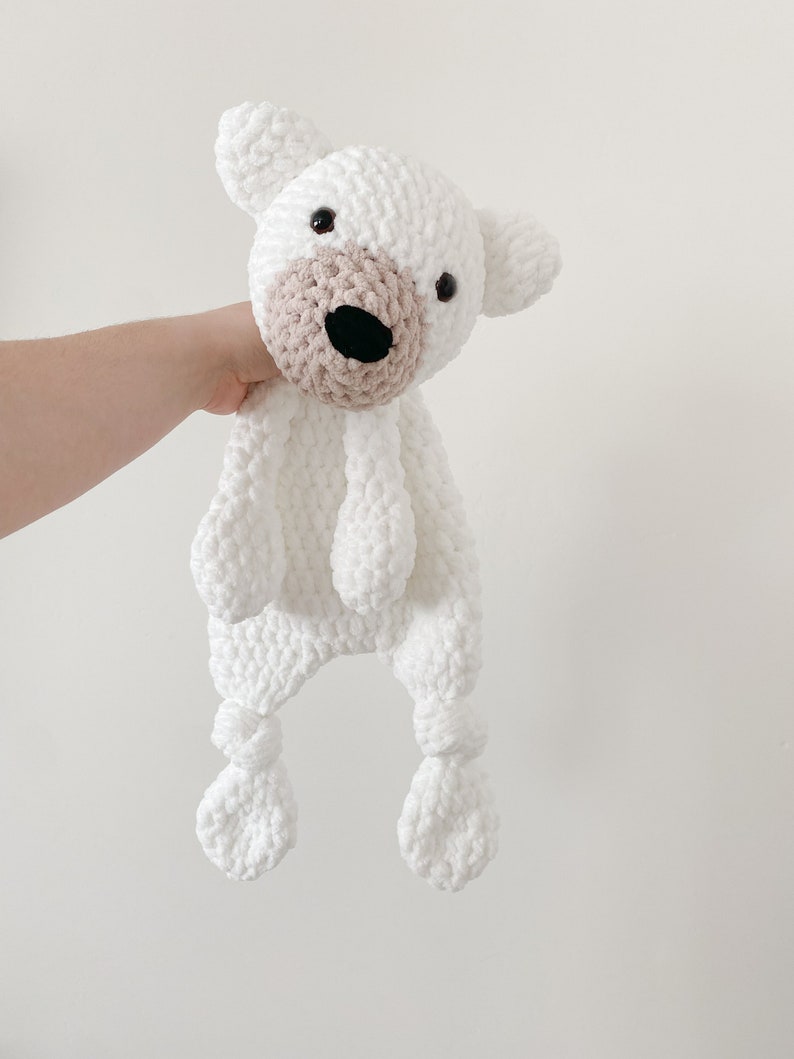 EVER BEAR, Handmade Bear Lovey, Crochet, Bear Stuffed Animal, Panda Bear, Polar Bear, Grizzly Bear, Brown Bear, Black Bear, Bear Nursery image 5