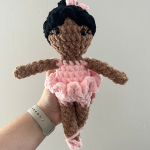 Ballerina Doll, Crochet Doll, Ballerina Toy, Toddler Girl Toy, Custom Doll, Dancer Doll image 2