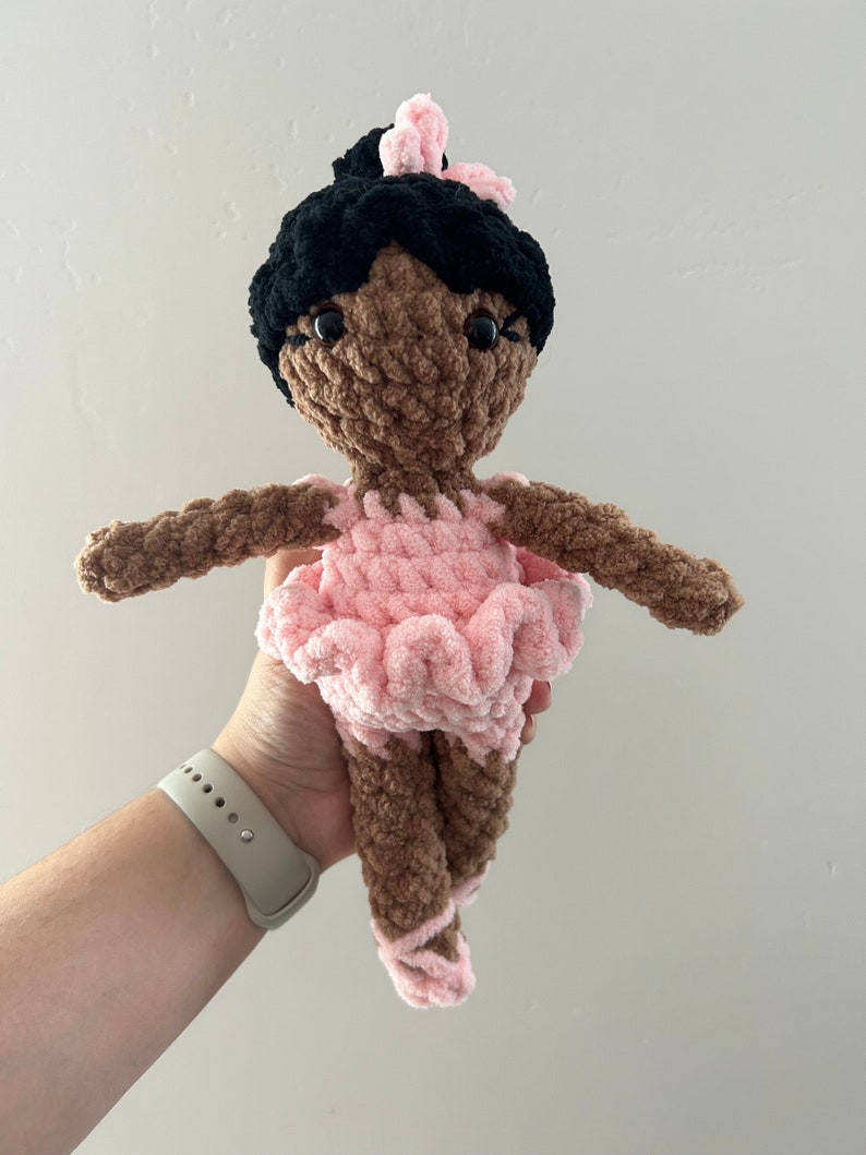 Ballerina Doll, Crochet Doll, Ballerina Toy, Toddler Girl Toy, Custom Doll, Dancer Doll image 2