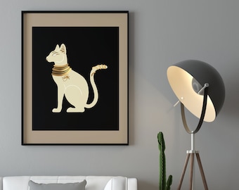 Bastet Print, Bastet Digital, Digital Download, Modern Wall Art, Wall Art, Art Print, Instant Download, Home Decor, Instant Downloadable