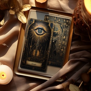 Solaris tarotkaartspel, tarotkaartspel, tarotkaartspel met gids, 78 tarotkaarten, zwart en goud tarotkaartenspel, tarotkaartenspel met goudfolieranden