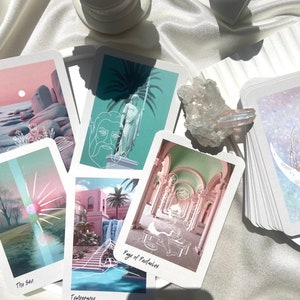 Jeu de tarots, jeu de tarot avec guide, 78 cartes de tarot, jeu de tarot pour débutant, jeu de tarot blanc miracle