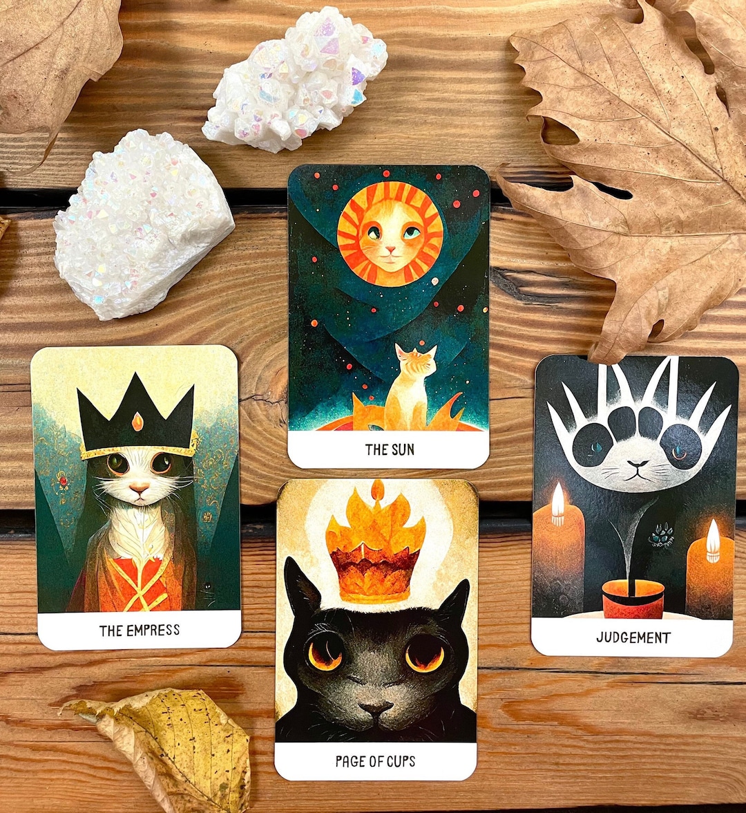 Tarot Card Deck, Tarot Deck With Guidebook, 78 Tarot Cards, Cat Tarot Deck Etsy